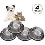 JOCHA Stainless Steel Dog Cat Bowls Cat Food Bowls with Rubber Base for Small/Medium/Large Dogs, Pets Feeder Bowl and Water Bowl Perfect Choice JOCHA Stainless Steel Dog Cat Bowls Cat Food Bowls with Rubber Base for Small/Medium/Large Dogs, Pets Feeder Bowl and Water Bowl Perfect Choice