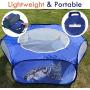 Pawaboo Small Animals Playpen, Breathable & Waterproof Small Pet Cage Tent with Zippered Cover, Portable Outdoor Yard Fence for Kitten/Puppy/Guinea Pig/Rabbits/Hamster/Chinchillas/Hedgehogs/Reptiles