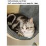 Cat Tower, Wooden Cat Condo, 3 Level Kitten Cat Tree, with Scratching Board & Post, Arched Pet Bed, Cozy Mat, Pet Furniture with Platform