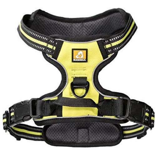 BUDDIHUG Dog Harness No Pull Pet Harness 3M Reflective Adjustable Outdoor Pet Vest for Small Medium Large Dogs
