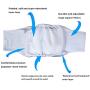 Teamoy Reusable Wrap Diapers for Male Dogs, Washable Puppy Belly Band Pack of 3 (M, 13''-16'' Waist, Black+ Gray+ Lake Blue)