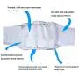 Teamoy Reusable Wrap Diapers for Male Dogs, Washable Puppy Belly Band Pack of 3 (M, 13''-16'' Waist, Black+ Gray+ Lake Blue)