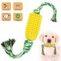 Dog Chew Toys Corn,Dog Toys,Dog Toothbrush,Rubber Chew Toys for Dogs, Teething Cleaning, Corn Molar Stick with Rope , for Aggressive Chewers for Small Medium Large Dogs Breed Toys by INNAPER