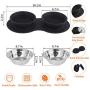 MyAvenue-Dog Food Bowls & Cat Bowls Non Skid, Stainless Steel Dog Bowls Medium Sized Dogs with Non Slip Dog Dish Silicone Mat & Collapsible Dog Bowl Set