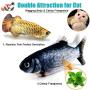 3 Pack Electric Fish Cat Toys,Rosyclo Flopping Fish Catnip Toy,Realistic Plush Simulation Floppy Fish,Self Moving Wiggle Fish,Pets Interactive Supplies Chew Pillow Kicker for Indoor Cats Kitty Kitten