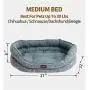 KEMULUS 27”x22” Padded Floral Bolster Dog Bed for Medium Dogs Round Orthopedic Sleeping Bed Anxiety Plush Bed for Cats and Dogs Cozy Self Warming Cuddler Bed Washable Cat Cushion Bed KEMULUS 27”x22” Padded Floral Bolster Dog Bed for Medium Dogs Round Orthopedic Sleeping Bed Anxiety Plush Bed for Cats and Dogs Cozy Self Warming Cuddler Bed Washable Cat Cushion Bed