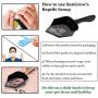 Reptile Litter Scoop –-- Pointed Edge, Right-Angle Designed Shovel - Deep, Anti-scatter Sides – Prevents Infections from Poop to Pets & Humans – Easy to Clean Terrarium by People with Arthritis