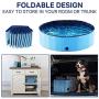 Exciting Foldable Pet Swimming Pool – Size XXL 63inch Portable Dog Pet Bath Wash Tub - Collapsible Pets PVC Bathing Tub – Hard Plastic Outdoor Kiddie Bathtub for Dogs, Cats, Baby, Children & Kids