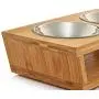 Premium Elevated Dog and Cat Pet Feeder, Double Bowl Raised Stand Comes with Extra Two Stainless Steel Bowls. Perfect for Small Dogs and Cats Premium Elevated Dog and Cat Pet Feeder, Double Bowl Raised Stand Comes with Extra Two Stainless Steel Bowls. Perfect for Small Dogs and Cats