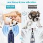 Aerb Dog Nail Grinder Clipper, Professional 2-Speed Rechargeable Electric Pet Nail Trimmer, Low Noise Powerful Painless Paws Dog Nail Grinder for Small Medium Large Dogs & Cats