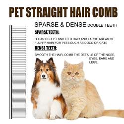 Three piece set of pet carding steel comb,Solve pet hair knotting,Suitable for pet cat and dog.