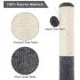 Cat Scratching Post Tower Vertical Sisal Rope Kitten Scratcher Tree Tall Carpet Base Scratch Posts with Interactive Ball for Kitties Large Cats and Pets