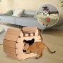 RISEPRO Cat House Scratcher Post Cardboard Condo Cave, Pet Apartment Cat Sofa, Scratching Pad, Cat Furniture, Cat Bed, Cat Scratching Post
