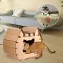 RISEPRO Cat House Scratcher Post Cardboard Condo Cave, Pet Apartment Cat Sofa, Scratching Pad, Cat Furniture, Cat Bed, Cat Scratching Post RISEPRO Cat House Scratcher Post Cardboard Condo Cave, Pet Apartment Cat Sofa, Scratching Pad, Cat Furniture, Cat Bed, Cat Scratching Post