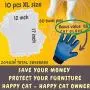Cat Furniture Protector - Cat Couch Protector, Furniture Protection from Cat Scratching, Couch Protector from Cats, Cat Scratch Deterrent Includes Grooming Glove (8 Pcs - 17'' x 12'')