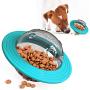 Pet Dog Treat Ball UFO Food Dispensing Chasing Chewing Toy Leaky Feeder