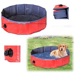 Foldable Dog Pool,Dog Bath Tub, Splash Swim Pool,Dog Pool, Large 62'' Round