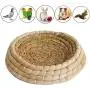 LWINGFLYER Bowl-Shaped Cat Scratch Board Pad Straw Pet Nest Bed Cat Toy Supplies Hand-Woven Rattan Grass Bed LWINGFLYER Bowl-Shaped Cat Scratch Board Pad Straw Pet Nest Bed Cat Toy Supplies Hand-Woven Rattan Grass Bed