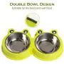 Rapsrk Double Cat Bowl Stainless Steel Dog Bowl,Durable Pet Bowls with No-Slip Design Resistant Silicone Mat,Cute Modeling Pet Food Water Dish for Feeder Dogs/Cats/Rabbit and Pets Rapsrk Double Cat Bowl Stainless Steel Dog Bowl,Durable Pet Bowls with No-Slip Design Resistant Silicone Mat,Cute Modeling Pet Food Water Dish for Feeder Dogs/Cats/Rabbit and Pets
