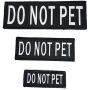 Leash Boss Service Dog Vest Patches - Embroidered 2 Pack - Hook and Loop Both Sides - 3 Sizes (Do Not Pet, Large - 2 x 6 Inch)