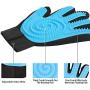 HOLD ON WAY Pet Grooming Gloves - Cat Dog Hair Brush Gloves - Pet Bath Brush Gloves - Pet Massage Gloves - Closer and Safer to Your Pet - Comfortable and Breathable - 1 Pair - 9.45in