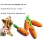 Hiidocat (4 Pack) Plush Squeaky Dog Toy Stuffed Interactive Pet Toys Plush Toy Carrot Set of 4 Pieces Cute Smiling Carrot Plush Chew Squeaker Dog Puppy Cat Vegetable Carrot Sound Voice Plush Toy