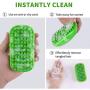 Teenway Pet Bath Brush Pet Shampoo Brush Cat & Dog Massage Brush - Soft Rubber Brush - Safe and Efficent Pet Bathing Tool - Designed for Medium and Long Haired Cats Dogs and Other Pets