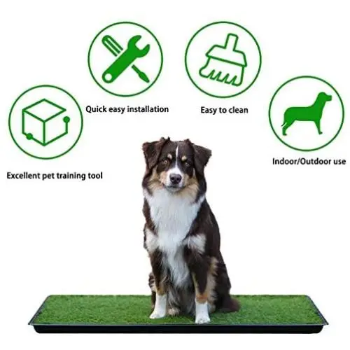 LOOBANI 35in x 23in Extra Large Grass Porch Potty Tray, 2Packs