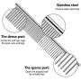 3 Pieces Pet Steel Combs, Pet Dog Cat Grooming Comb Multi-color Dog Comb with Stainless Steel Teeth for Removing Tangles and Knots for Long and Short Haired Dog, 7.5 x 1.3 Inch