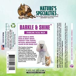 Natures Specialties Barkle & Shine Tearless Facial and Body Wash for Dogs Cats, Detangler Ready to Use Made in USA Non-Toxic