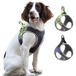 Reflective Puppy Harness, Small Dog Harness Adjustable Escape Proof Vest, Soft Mesh Padded Safety Pet Vest for Walking Training Running, Suitable for Small Medium Dog Kitten Cats