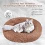 BABYLTRL Dog Bed Cat Bed Donut, Faux Fur Pet Bed Comfortable Cuddler Round, Ultra Soft Calming Dog Bed for Small Medium Large Dogs