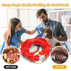 Dog Chew Toys for Aggressive Chewers Large Breed,3 Pack Indestructible Natural Rubber Puppy Teeth Cleaning Toy ,Pet Training Interactive Squeaky Dog Toy for Small Medium Dogs Reduces Tartar Buildup