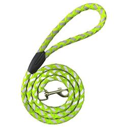 Zelten Dog Leash Harness Adjustable & Durable Leash Set & Heavy Duty Reflector Dog Leash Collar for Small, Medium and Large Dog, Perfect for Daily Training Walking Running (L, Green)