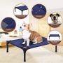 Pet Bed Dog Bed Elevated Pet Bed, Portable Camping Raised, for Large Medium Small Pet Cats Dog Pet Waterloo (Color : Brown, Size : M(76×60×16cm))