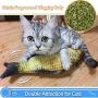 COVS 3 Pack Electric Moving Fish Catnip Cat Toy, Realistic Plush Simulation Flopping Fish Wiggle Funny Interactive Kitten Toys Kicker Pillow Chew Bite Supplies for Indoor Pets, Kitty Exercise