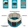 Autokcan Portable Pet Playpen, Dog Playpen Waterproof Foldable Indoor/Outdoor Travel Use Dog Kennel Pet Tent Pet Exercise Pen 3Size for Dog/Cat/Puppy/Rabbit/Hamster