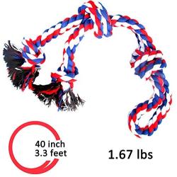 Youngever 3.5 Feet Dog Rope Toys for Aggressive Chewers, Tough Rope Chew Toys for XL, Large and Medium Dog, Indestructible Cotton Rope for Large Breed Dog Tug War Teeth Cleaning