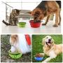 Collapsible Dog Bowl, 3 Pack Portable Pet Cat Feeding Watering Dish with Lids, Expandable Pet Feeding Watering Cup Dish for Walking, Kennels & Camping