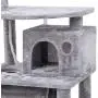 BEWISHOME Cat Tree Condo Furniture Kitten Activity Tower Pet Kitty Play House with Scratching Posts Perch Hammock Tunnel MMJ02