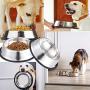 NAIYO Dog Bowl Stainless Steel Dog Bowl with Rubber Base for 8oz 16oz 26oz Small/Medium/Large Dogs,Pets Feeder Bowl and Water Bowl Perfect Choice,Dogs and Kittens
