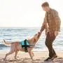 Dog Harness, Reflective No-Pull Adjustable Pet Vest with Handle for Hiking Walking, Training, Service and Outdoors - Breathable No - Choke Harness for Small, Medium or Large Dogs with Room for Patches