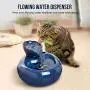 Intelligent Cat Water Fountain, Ceramic Ultra-quiet Pet Water Dispenser, Automatic Drinking Fountain for Cats and Dogs, Blue Pet supplies