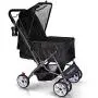 WONDERFOLD P1 Folding Pet Stroller Wagon for Dogs/Cats, 4 Wheels, Zipperless Entry, Storage Basket, Cup Holder WONDERFOLD P1 Folding Pet Stroller Wagon for Dogs/Cats, 4 Wheels, Zipperless Entry, Storage Basket, Cup Holder