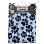 Bone Dry Dog Microfiber Drying Towel Blue w/Dark Blue Paw Prints