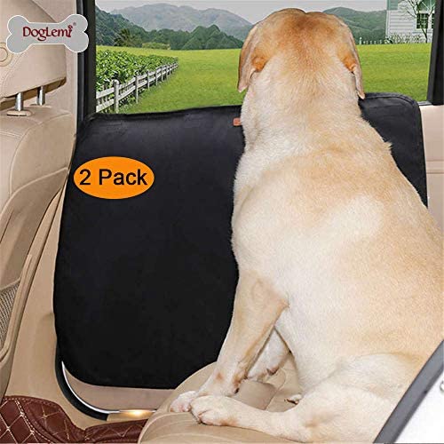 DogLemi 2 Pcs Car Door Protector for Dogs, Anti-Scratch Dog Car Door Cover, Waterproof Oxford Vehicle Door Guards for Cars SUV Pet Travel Gray (1 for Each Side)