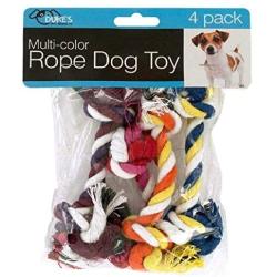 DUKES Multi-Color Rope Dog Toy 4Piece Set