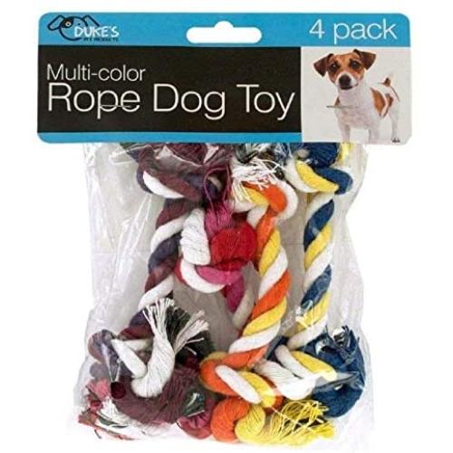 DUKES Multi-Color Rope Dog Toy 4Piece Set