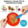 DFSQ 2 Pack Pad for Dog Lick, Licking Mat Slow Feeder with Suction & Anxiety Relief, for Pet Bathing, Grooming, and Training, Dog Shower & Bath Accessories（Blue & Red）