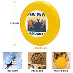 Pet Frisbee Flying Disc Dog Toy - Multifunction Cat Pew Pew Madafakas Vintage